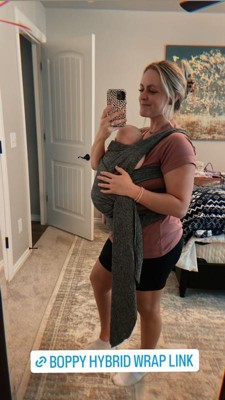 Boppy Baby Carrier - ComfyFit, Heathered Gray, Hybrid Wrap, 3 Carrying  Positions, 0m+ 8-35lbs, Soft Yoga-Inspired Fabric with Integrated Storage  Pouch