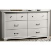 ORRD 57"W White 6-Drawer Dresser with Black Handles, Modern Wooden Chest of Drawers for Bedroom, Living Room Storage Furniture - 2 of 4