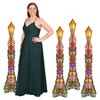 Beistle Luau 3-D Tiki Torch Props, 3' 11", (4/Box) Multicolored - 2 of 4