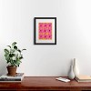 Deny Designs Maritza Lisa Abstract Pink Flowers with Yellow Framed Wall Art Print - 2 of 4