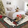 Coolmee Christmas Tree Area Rugs 3x5 Non Slip Washable Christmas Indoor Rug for Entryway Living Room Kitchen Bathroom Floor, Stain Resistant - 3 of 4