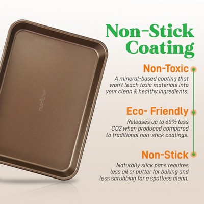 Champagne Gold Non-Stick Carbon Steel Cookie Sheet Set