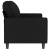 vidaXL 2-Seater Black Velvet Sofa with Sturdy Metal Frame, Comfortable Padded Seating, Ideal for Living Room or Lounge Area - 3 of 4