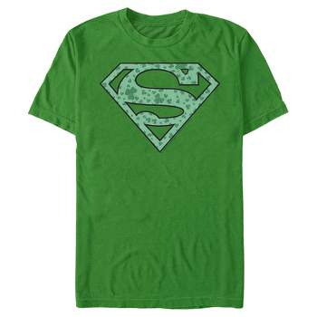 Men's Superman St. Patrick's Day Shamrock Logo T-Shirt