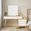Jojoka Makeup Vanity Desk with Mirror, 6 Drawers, Double Door Cabinet, Rechargeable LED Light, Motion Sensor, and Open Shelves - 3 of 4