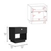 Vynxaria Paris Nightstand with Drawer & Open Shelf - 3 of 4