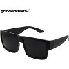 grinderPUNCH Square Black Super Dark Sunglasses  Men Women  Stylish Modern Model Gangster (Black) - 3 of 3
