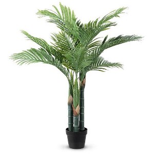 Artificial Tree - Faux 49" Potted Golden Can Palm Tree - FXP2006 - Green - Safavieh - 1 of 4