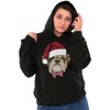 Cute Santa Pug Bulldog Christmas Hoodie Sweatshirt Women Men Brisco Brands - 2 of 4