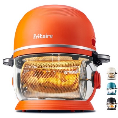 Fritaire Non-Toxic Air Fryer - Glass Air Fryer,  5qt, Teflon-Free, PFOA- Free, w/ Accessories - Rotisserie and Tumbling Basket