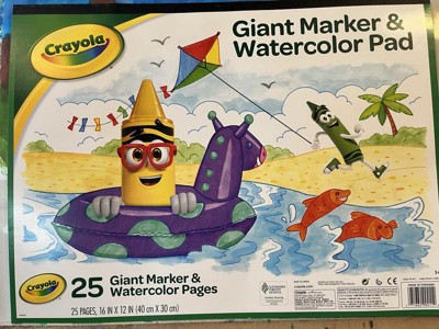 Crayola 25 Page Giant Marker & Watercolor Pad : Target