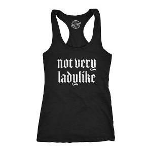 Womens Not Very Ladylike Fitness Tank Funny Strong Breaking Gender Norms Top For Ladies - Crazy Dog Women's Tank Top - 1 of 4
