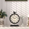 Aoibox Vintage Table Clock with Bird, European Antique Style Mantel Clock, Desk and Shelf Decor for Farmhouse, Bedside, Living Room, Bedroom, Gift - 4 of 4