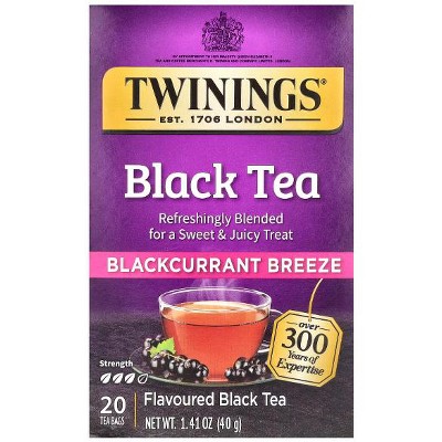 Twinings, Premium Black Tea, Blackcurrant Breeze, 20 Tea Bags, 1.41 oz (40 g)