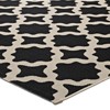 Modway Cerelia 5x8 Moroccan Trellis Rug – Indoor/Outdoor Black and Beige Low-Pile Area Rug - 3 of 4