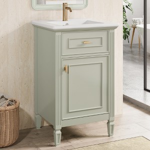 Whisen 20" Bathroom Vanity with Sink & Adjustable Shelf - 1 of 4
