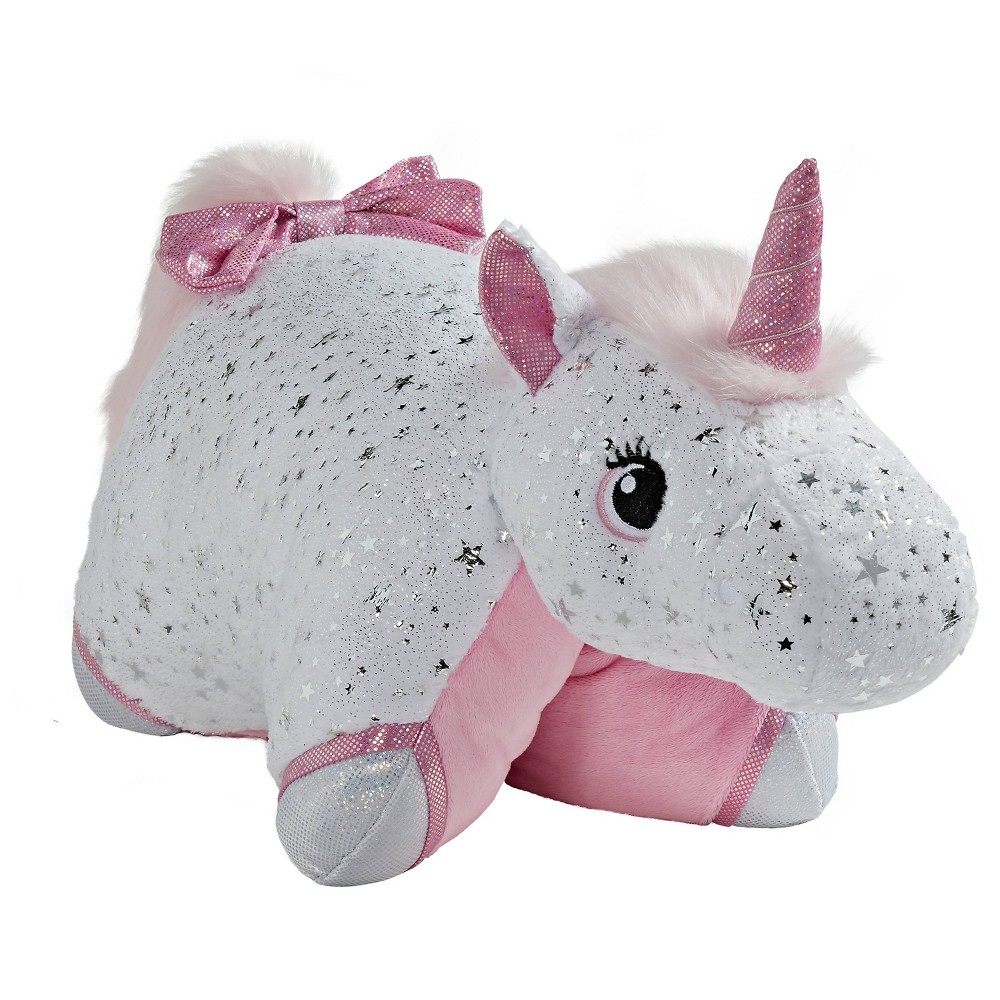 Photos - Soft Toy Pillow Pets Glittery White Unicorn Kids' Plush  