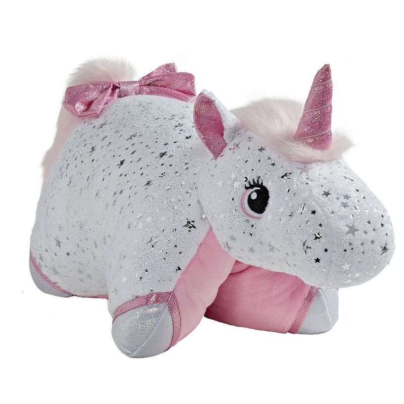 Glittery White Unicorn Kids&#39; Plush - Pillow Pets, 1 of 8