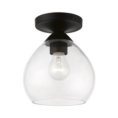 Livex Lighting Catania 1 - Light Semi-Flush Mount in  Black