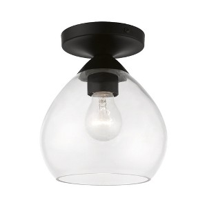 Livex Lighting Catania 1 - Light Semi-Flush Mount in  Black - 1 of 3
