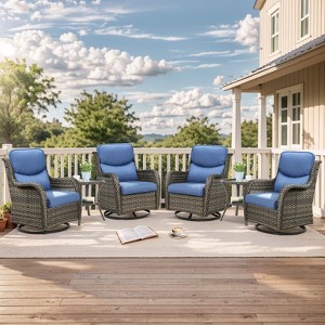 Gymojoy Outdoor Gliders Chairs Side Table with 5-Inch Thick Cushions - 1 of 4