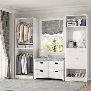 Besiost Closet System with Shoe Racks & Hanging Rods - 1 of 4