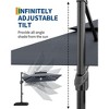10x10FT Square Double Top Patio Umbrella with LED Lights - 4 of 4