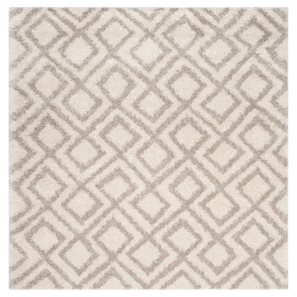 6'7inx6'7in Square Tortosa Abstract Loomed Accent Rug Ivory/Beige Square - Safavieh