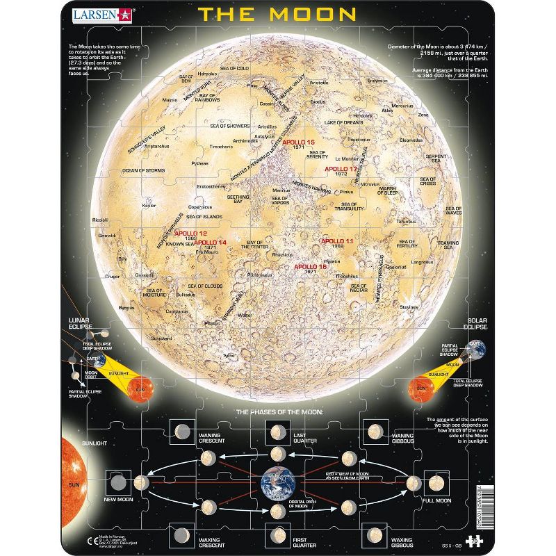 Springbok Larsen The Moon Children's Educational Jigsaw Puzzle 70pc, 1 of 5