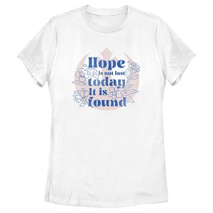Women's Star Wars Hope Is Not Lost Today It Is Found, Princess Leia T-Shirt - 1 of 4