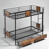 Twin XL Over Twin XL Metal Bunk Bed with MDF Guardrails, Built-In Ladder, and 2 Storage Drawers, Industrial Style - 4 of 4
