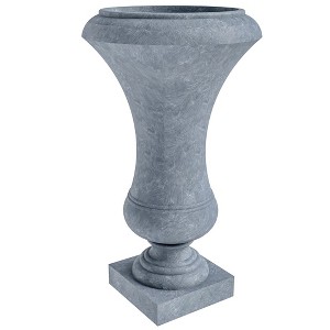 LeisureMod Urn Planter Pot in Fiberstone with Drainage Holes for Indoor and Outdoor Daisy Collection - 1 of 4