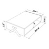 SEVOBAL End Tables Night Stands Kipp Cross Legs Wooden Coffee Table with Ample Interior Shelving for Living Room, Walnut, 23"*35"*11" - 2 of 4