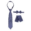 Gioberti Boy's Long Sleeve Dress Shirt and Stripe Zippered Tie Set - 3 of 3