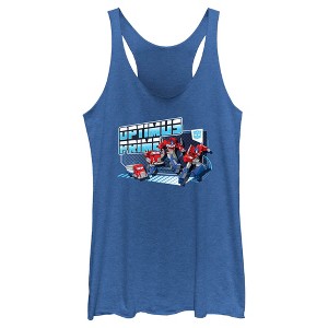 Women's Transformers: EarthSpark Transforming Optimus Prime Racerback Tank Top - 1 of 4