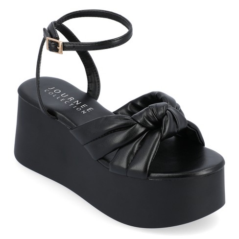 Black platform sandals hot sale target