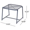 Modern Mesh Outdoor End Table, Rectangle Powder-Coated Metal Patio End Table for Outside Use, Patio Side Table -Christopher Knight Home - 2 of 4