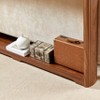 APRILSOUL70.1"corrugated texture storage table for entranceways, narrow wooden console sofa table - 4 of 4
