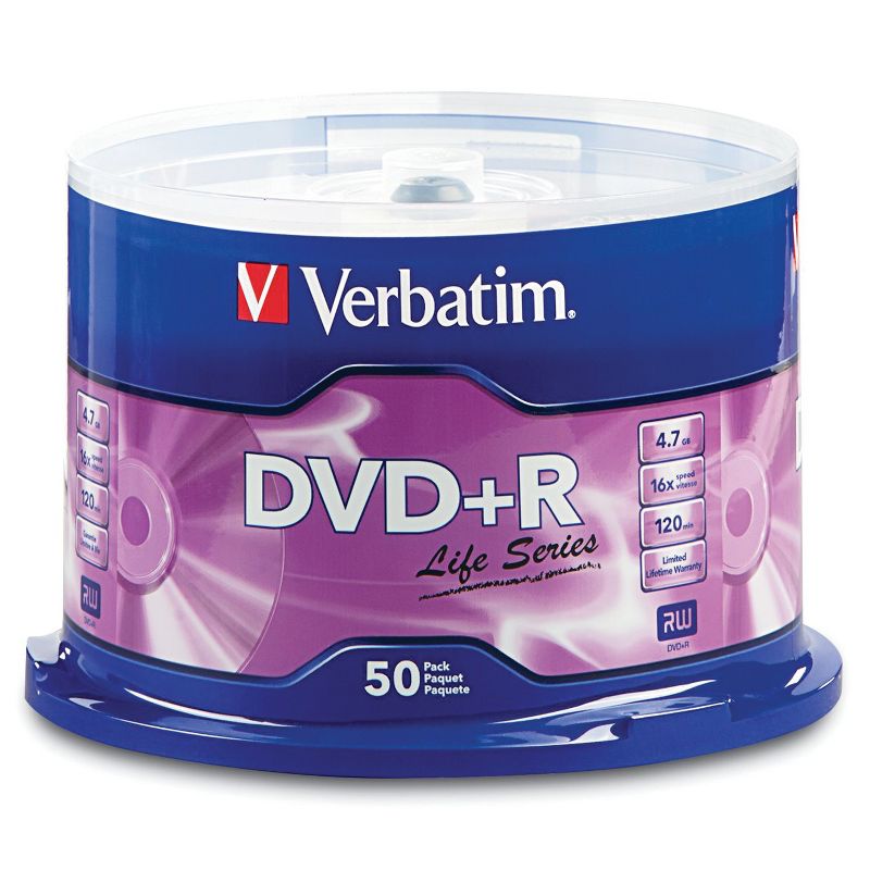 Verbatim® Life Series DVD+R Disc Spindle with Branded Surface, 1 of 5