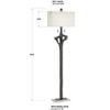 360 Lighting Ammon Rustic 66 3/4" Tall Standing Floor Lamp Sculpture Pull Chain Black Faux Wood Finish Living Room Bedroom House Reading Office - 4 of 4