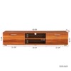 Syemin TV Stands and Consoles Walnut TV Stand for 70 Inch TV Stands Television Table 2 Storage Cabinet for Living Room, Brown, 62.99"*15.75"*14.17" - 3 of 4