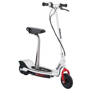 Razor E200S Seated Electric 12 MPH Scooter w/ Twist Grip Throttle & Brake, White - 1 of 4