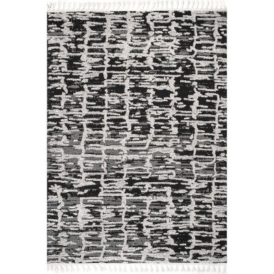 Nuloom Cosette Abstract High Low Textured Tassel Indoor Area Rug