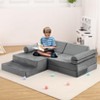 GustoWave 13PCS Modular Kids Play Sofa, Playhouse Play Set for Toddlers Babies, Toddler Couch Foam Play Couch - 2 of 4