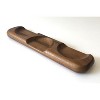 Nambé Classic Triple Condiment Server – Alloy Bowls with Acacia Wood Cradle, Includes Three Wooden Spoons, Stylish Snack and Sauce Holder - 3 of 4