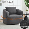 KWPZQEB 360° Swivel Armchair, Round Accent Chairs with Pillow, Modern Lounge Chair, High-Resilience Sponge Chair for Living Room, Bedroom, No Assembly - 2 of 4