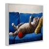 Stupell Industries Cat Couch Relaxing Red Yarn Ball Pet Portrait Framed Giclee Art, White, 14" x 11" - 2 of 4