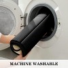 Attop Black Memory Foam Bathroom Rug Set 3 Piece, Non Slip Extra Soft Absorbent Washable & Dry Toilet Bath Mat Sets - 2 of 4