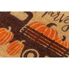1'4" x 2'4" Happy Harvest Autumn Indoor/Outdoor Coir Doormat Orange/Brown - Entryways: PVC-Backed, Medium Pile - 2 of 4