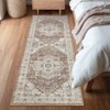 Vintage Area Rugs for Living Room Bedroom Washable Low Pile Non Slip Foldable Carpet Indoor Soft Retro Printed Distressed Rug - 2 of 4